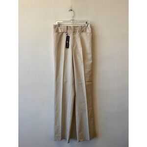VTG Buffalo Country Pants Mens 30x35 Beige Stripe Western Dress Slacks Cowboy